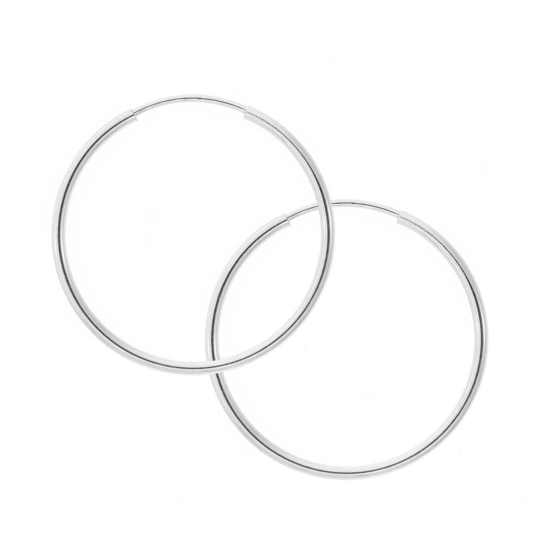 Infinity Hoop Earrings in Sterling Silver