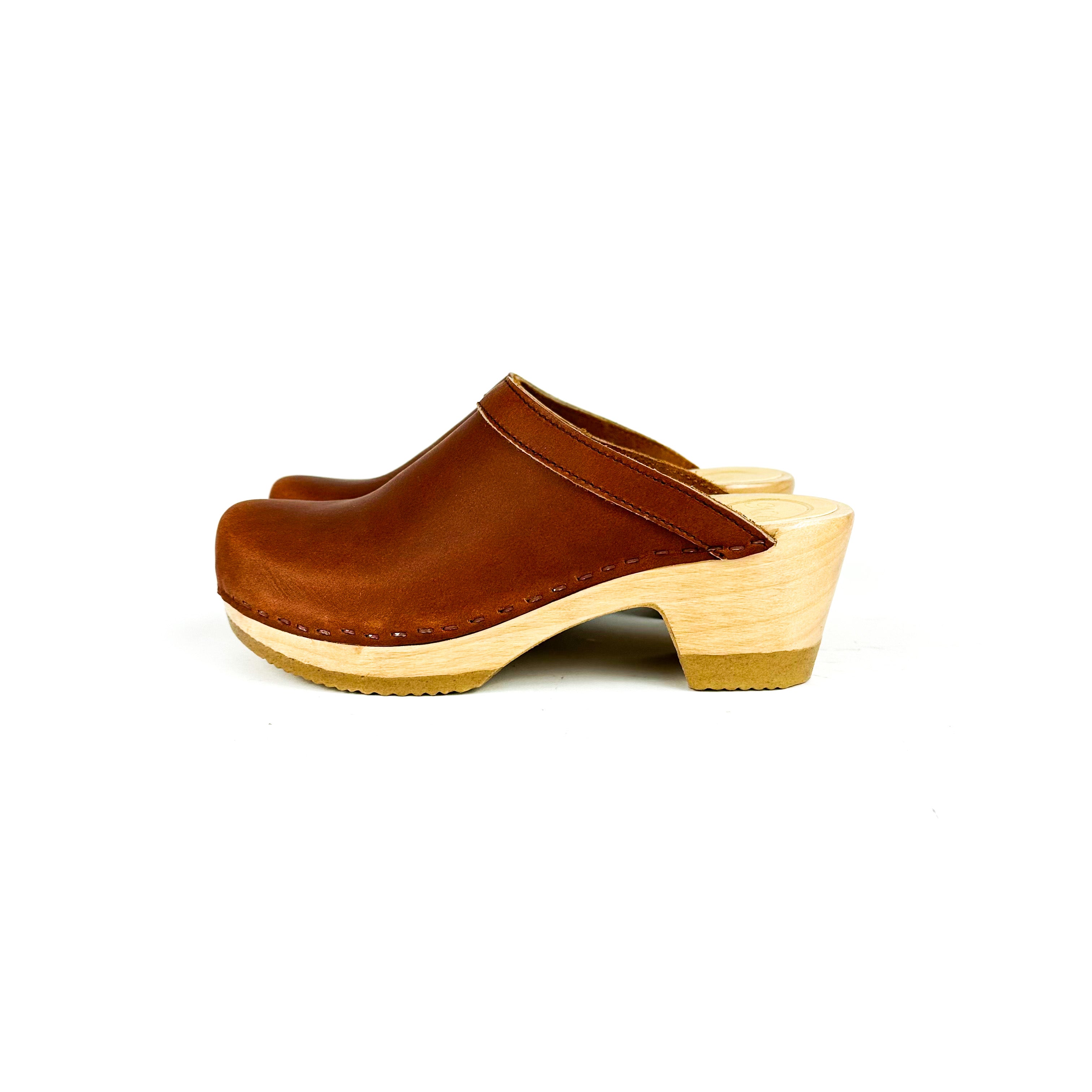 Women's chocolate Brown Corduroy Mule Shoe Heels
